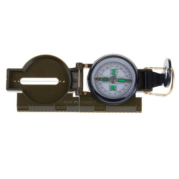 

outdoor portable folding compass camping hiking army style survival marching lensatic 3 in1 travel lens gadgets
