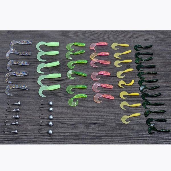 

soft plastic artificial isca pesca circle tail protein grub lure fishing worm moggot baits hooks