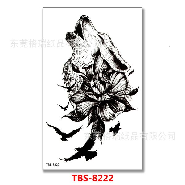 

tattoo paste totem sticker geisha wolf head wings disposable flower arm