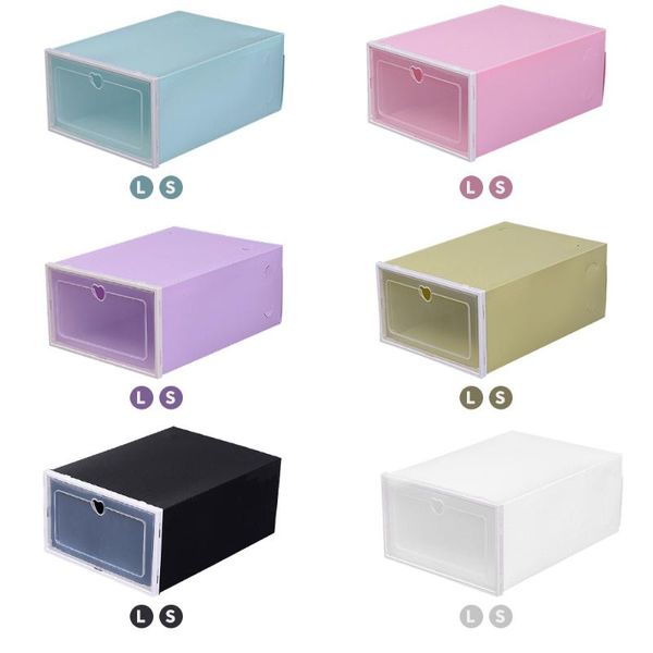

clothing & wardrobe storage plastic transparent shoe box clamshell stackable rack drawer dustproof and waterproof combined cabinet