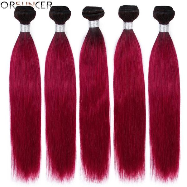 

human hair bulks orsuncer wholesale price pre-colored dark 1b 99j burgundy red brazilian straight weaves clearance non-remy, Black