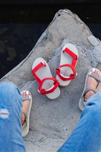 

sandals step up red flat bottom women 's, Black