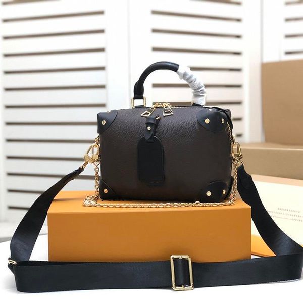 

luxury summer women bag petite malle women's handbags fashion high-quality leather embroidery and removable wide shoulder strap mini sq