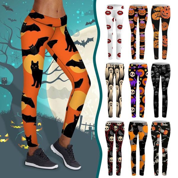 

women's pants & capris femme leggings halloween printed mesh women leggins gothic legging slim elastic black bandage, Black;white