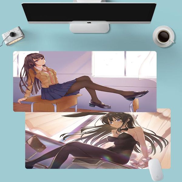 

mouse pads & wrist rests custom pad mousepad mai sakurajima company carpets anime cute big xxl gamer accessories mausemat diy keyboard