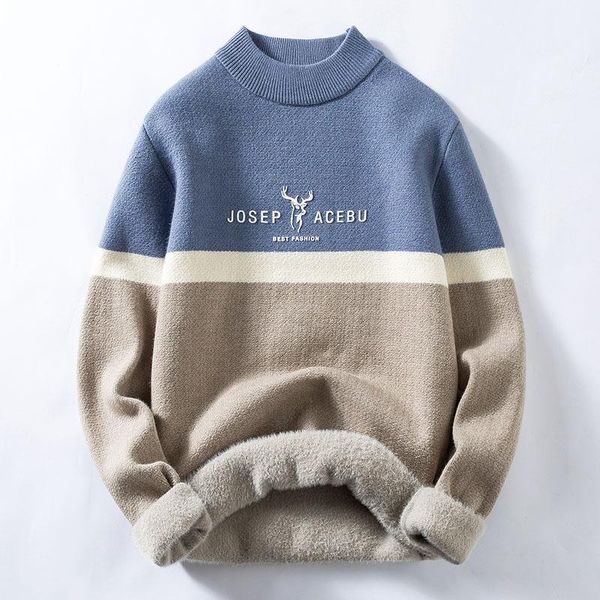 

men's sweaters korean fashion men chunky knit cardigan slim fit street wear knitted pullovers turtleneck sweater, White;black