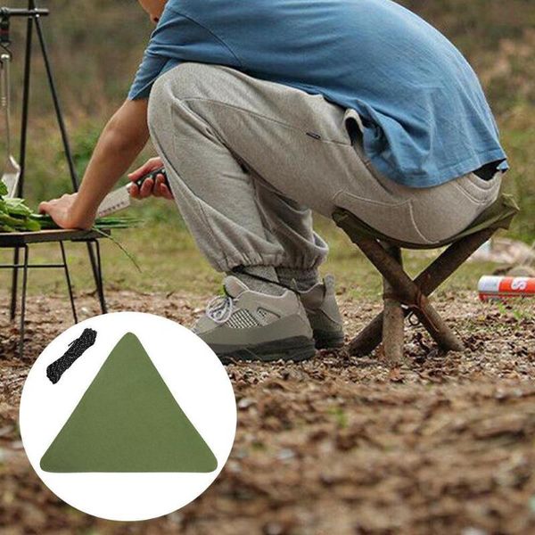

camp furniture outdoor camping triangle stool fabric foldable portable fishing travel mountaineering folding