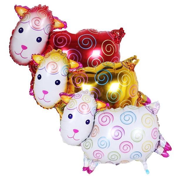 

party decoration sheep foil balloons children inflatable toys cartoon globos birthday decorations kids amnimal balloon supplies