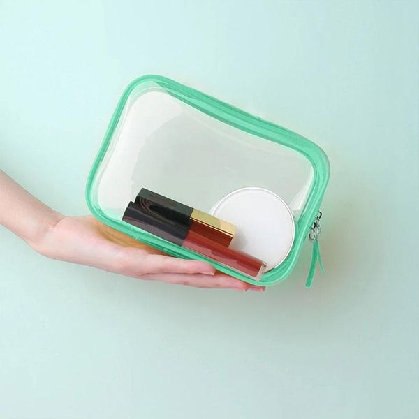 

storage bags transparent pvc travel organizer clear makeup bag beautician cosmetic beauty case toiletry wash