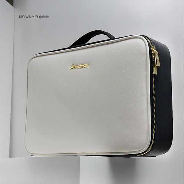 

cosmetic bags & cases rownyeon wholesale luxury portable professional soft pu travel brush set zipper bag makeup train case