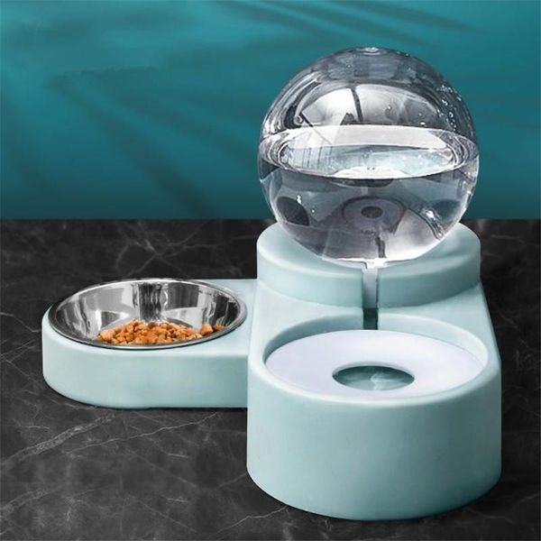 

cat bowls & feeders automatic pet food water dispenser worry drinking device dog large capacity feeder puppy