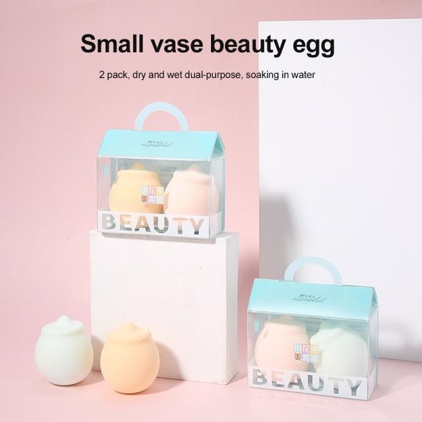 

sponges, applicators & cotton 2pcs makeup egg wet and dry sponge puff soft for foundation cosmetics make-up tool set random col