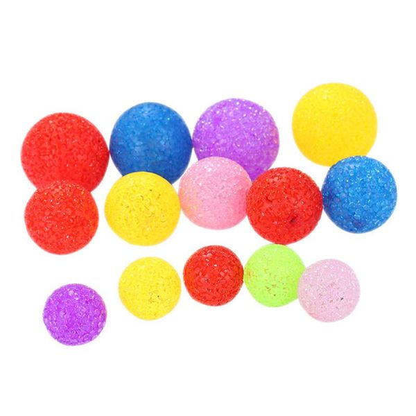 

8pcs practical funny bite squeak bauble pet kitten rattle squeaky rolling ball particle training toy random color cat toys