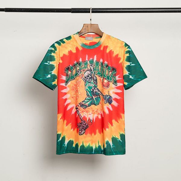 

casual dresses 2021 arrival tie-dye male women's hoodie basketball 1:1 head ghost jumping sweatpants, Black;gray