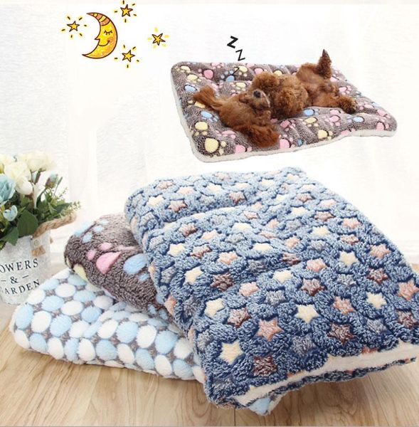 

kennels & pens soft flannel thickened pet fleece pad blanket bed mat for puppy dog cat sofa cushion home rug keep warm sleeping cover