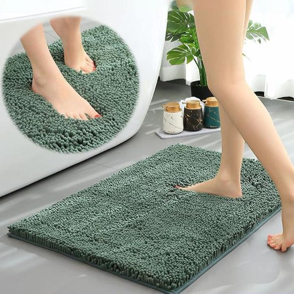 

shower curtains 40*60cm chenille floor mat kitchen bedroom carpet bathroom entrance absorbent door
