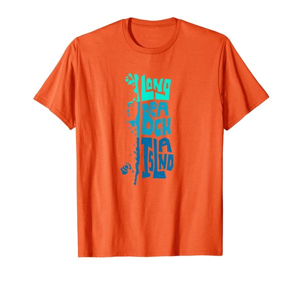

"lbi" long beach island type graphic t-shirt, White;black