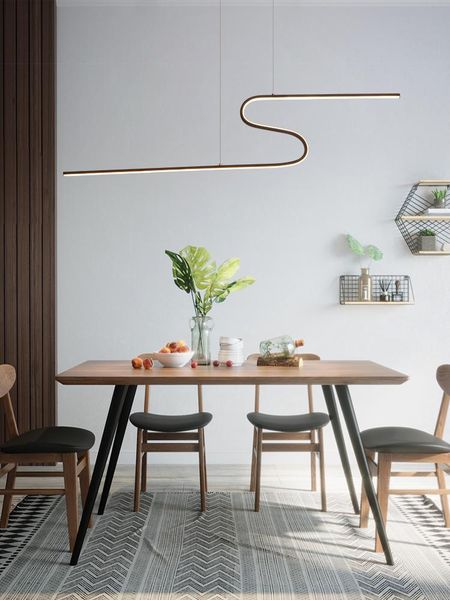 

chandeliers minimalist creative led dining room chandelier bar living nordic pendant designer modern round deco hanging lamp
