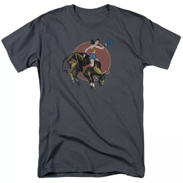 

justice league of america bull rider t-shirt dc comics sizes s-3x new, White;black