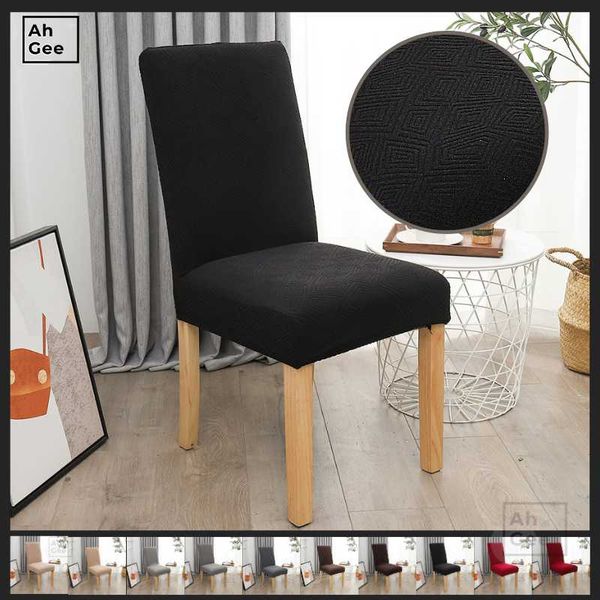 

jacquard solid color sofa chair cover for home stretch with back elastic spandex covers kitchen