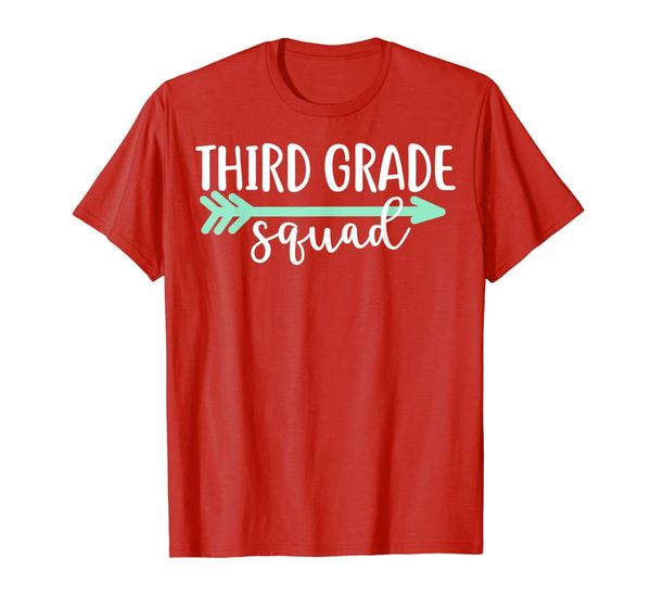 

third grade squad shirt funny teacher first day of school, White;black