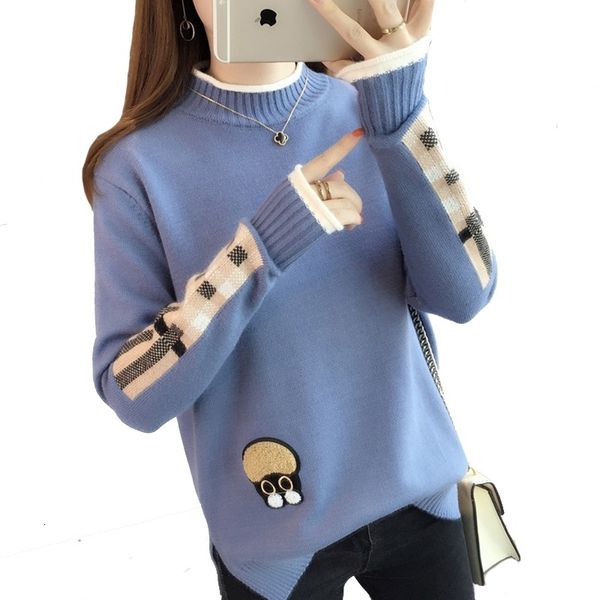 

sweater fashion christmas female loose knitting pullovers sweater jersey women plus size autumn winter, White;black