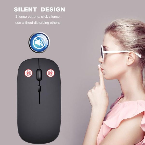 

wireless mouse chargeable ultra-silent click optical mice with usb cable qjy99