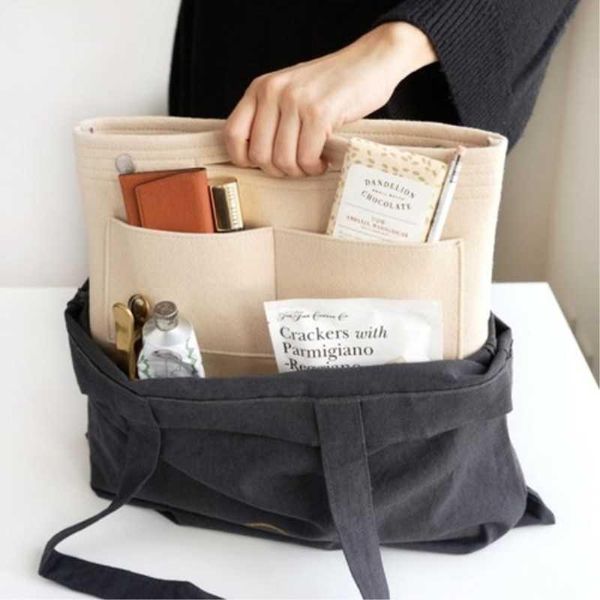 

cosmetic bags & cases multi-function make up bag,felt insert purse organizer,multi pocket in bag organizer for tote handbag shaper