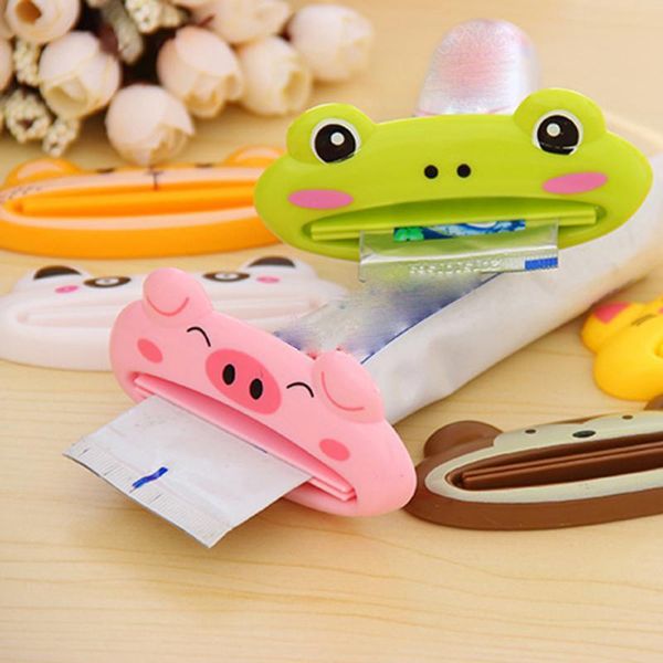 

bath accessory set cartoon animals toothpaste extruder squeezer rolling tube oral care accessories bathroom