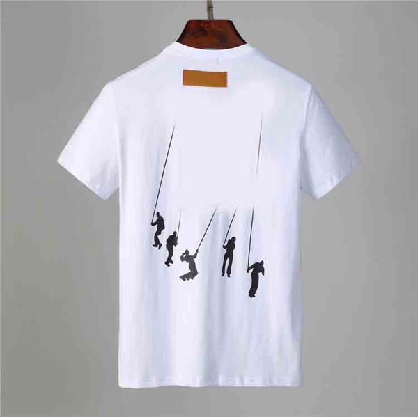 

2022 mens designer hand drawn doodle t shirt fashion couples summer short sleeve hip hop style womens tees black size s-5xl, White;black