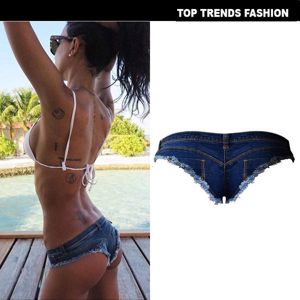 

women jeans micro mini denim shorts low waist summer short feminino, Blue
