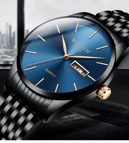 

wristwatches men's watch 2021 manufacturers wholesale fashion business quartz luminous waterproof double calendar, Slivery;brown