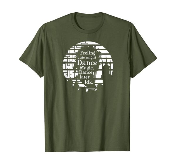 

feeling cute, might dance magic, dance later...idk. t-shirt, White;black