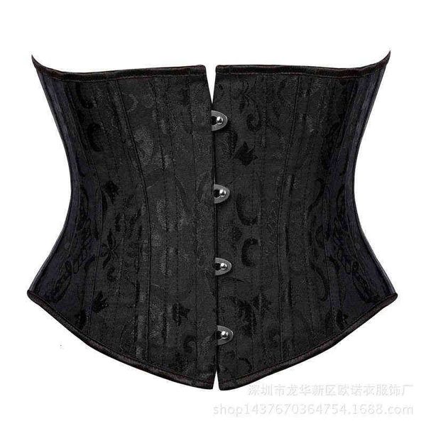 

waist tummy shaper court four button court cover jacquard short steel bone waist tunic
