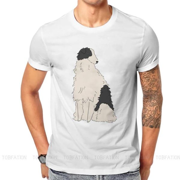 

men's t-shirts dog cute animal crewneck tshirts black and white borzoi print t shirt hipster clothing size s-6xl, White;black