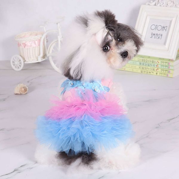 

the dog clothes spring and pet teddy princess skirt shawl dog clothes summer