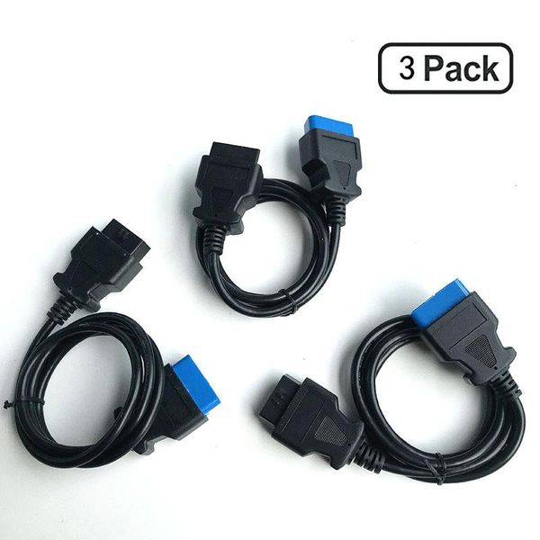 

auto diagnostic cable 3 pack 16 pin extension obd 2 16pin obd2 connector adapter tools