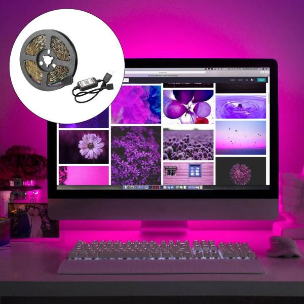 

elbow & knee pads 1 meter led strip lights tv back light rgb color change wireless app remote, Black;gray