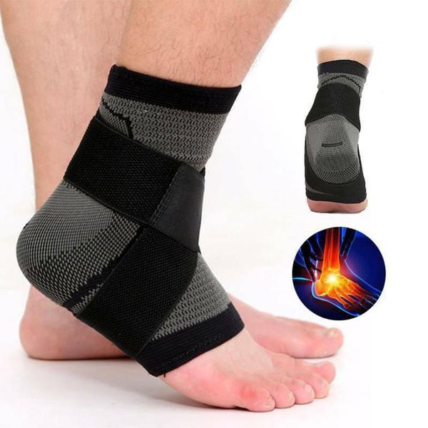 

ankle support 1 pcs fitness brace comfort breathable sports compression straps elastic 3d weave bandage foot protecter, Blue;black