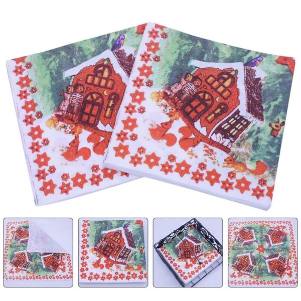 

table napkin 100 sheets 2021 christmas printed napkins xmas house party tissue