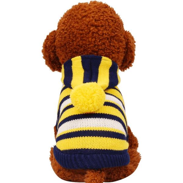 

autumn and winter small large dog clothes striped sweater pet chihuahua apparel