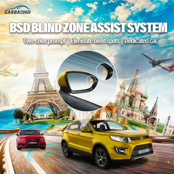 

car rear view cameras& parking sensors bsd bsm bsa blind area spot warning drive mirror radar microwave detection system for jmc yusheng s33