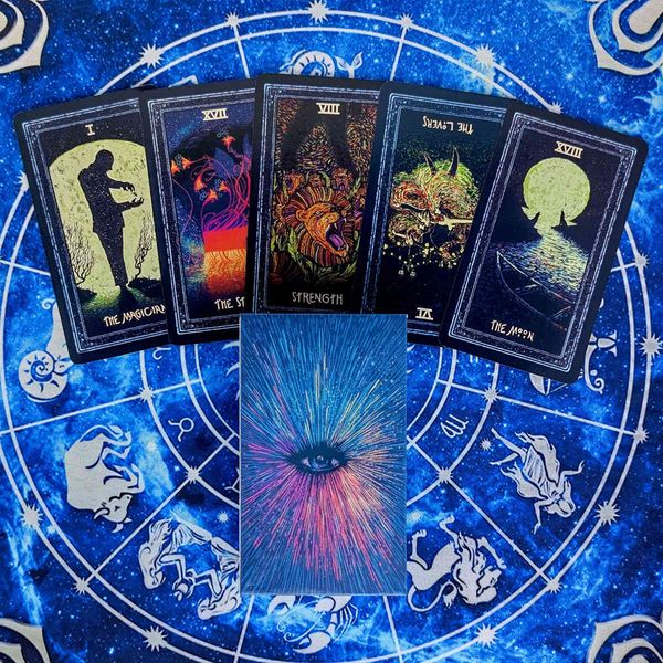 

the prisma visions tarot cards and pdf guidance divination deck entertainment parties board game support drop shipping 79pcs/box