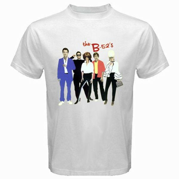 

new the b-52's tour logo mens white t-shirt size s-3xl, White;black