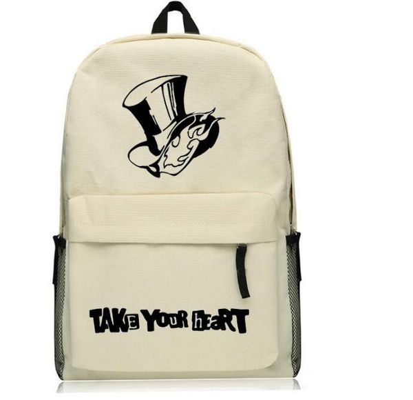 

backpack arrival canvas persona 5 school students bags printing take your heart travel daily commuting
