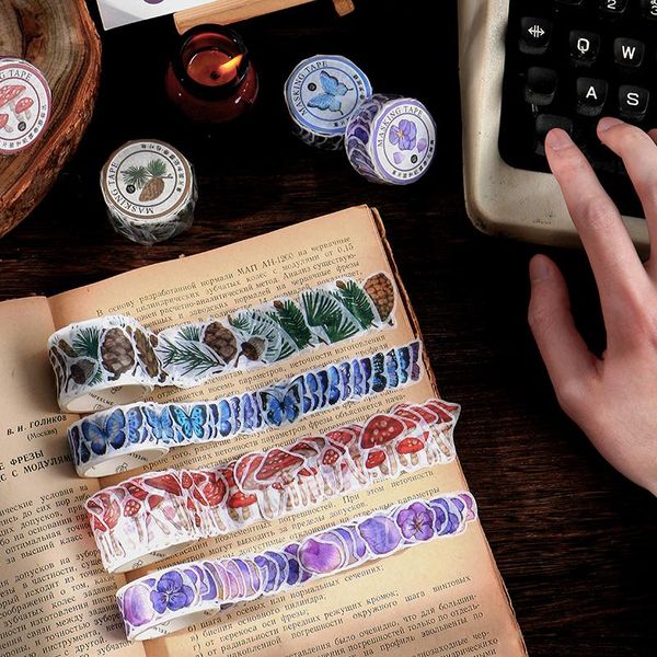 

vintage butterfly petal plants washi paper sticker diy diary journal decoration label scrapbooking gift wrap