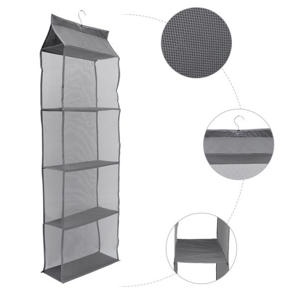 

storage bags four-layer hanging closet shelf sundries organizer bag