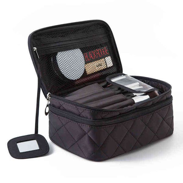 Nxy Cosmetici Borse da donna ad alta capacità Impermeabile Doppio strato Organizzatore da viaggio Trucco Borsa da toilette Multifunzione Beauty Case 220302