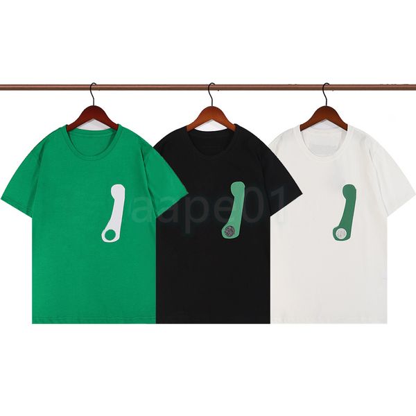 

fashion green white black mens t shirts men round neck short sleeve man woman casual loose clothing