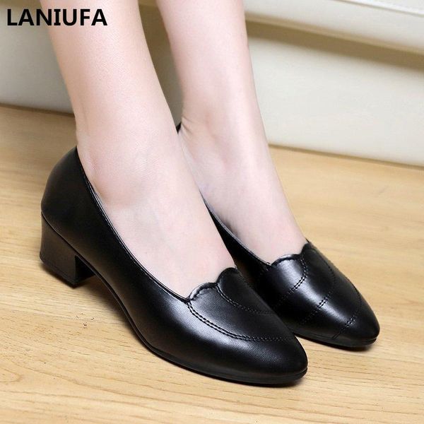 

dress shoes women shallow slip on high heels sandals platform pointed toe pumps wedding woman mujer, Black